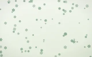 Forest Cream Snowflakes — light green and white weather background