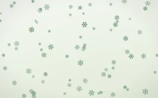 Forest Cream Snowflakes II — light green and white weather background, variation II