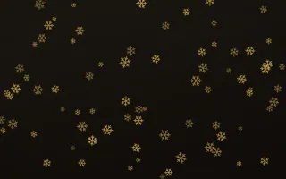 Golden Noir Snowflakes — dark gold, yellow and black weather background
