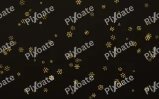 Golden Noir Snowflakes — dark gold, yellow and black weather background