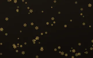 Golden Noir Snowflakes II — dark gold, yellow and black weather background, variation II