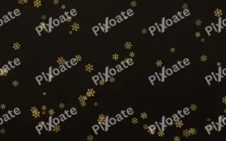 Golden Noir Snowflakes II — dark gold, yellow and black weather background, variation II