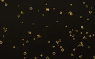 Golden Noir Snowflakes III — dark gold, yellow and black weather background, variation III
