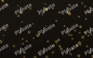 Golden Noir Snowflakes III — dark gold, yellow and black weather background, variation III