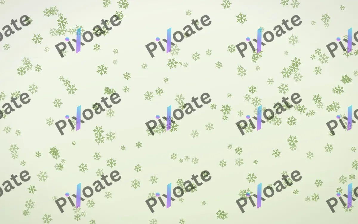 Matcha Latte Snowflakes Dense — light green and white weather background