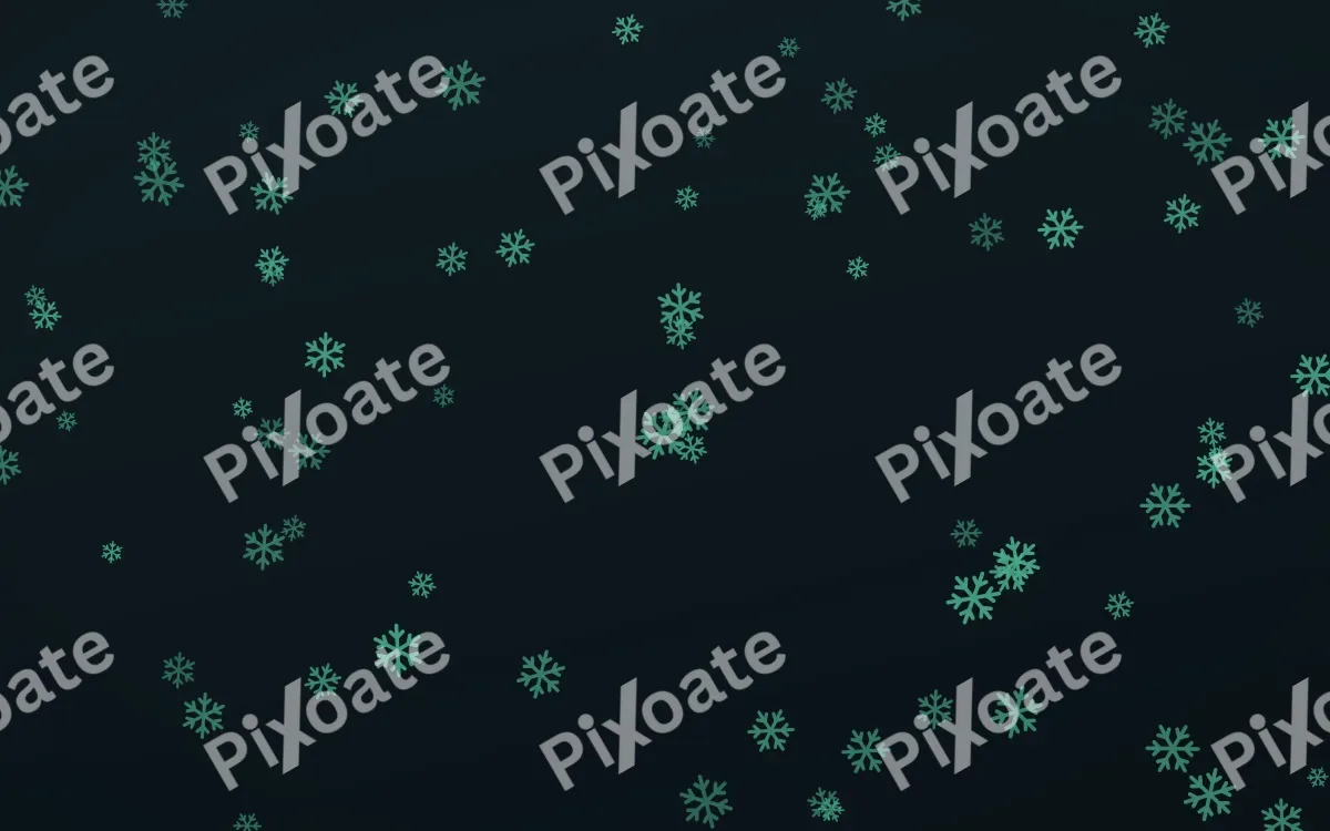 Midnight Garden Snowflakes — dark green and black weather background