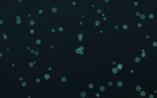 Midnight Garden Snowflakes — dark green and black weather background