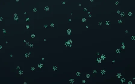 Midnight Garden Snowflakes — dark green and black weather background