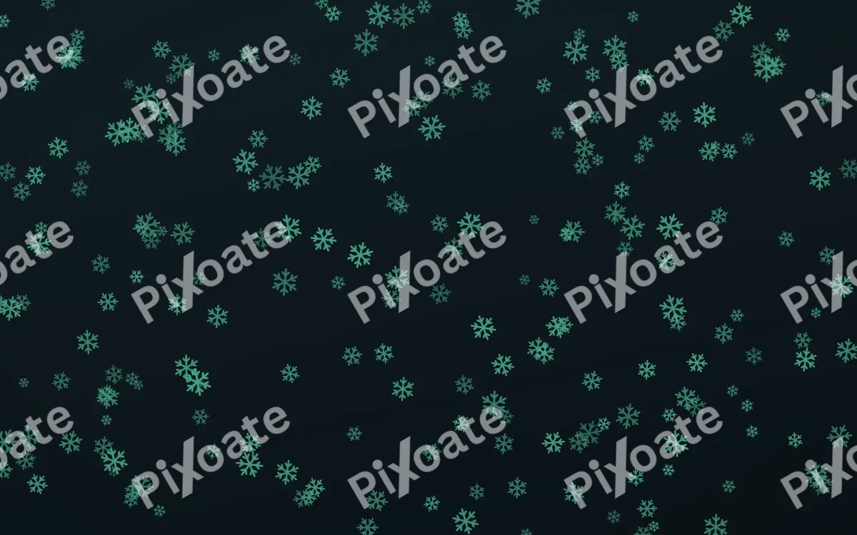 Midnight Garden Snowflakes Dense — dark green and black weather background