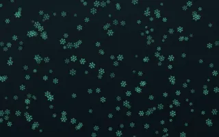 Midnight Garden Snowflakes Dense — dark green and black weather background
