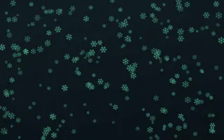 Midnight Garden Snowflakes Dense III — dark green and black weather background, variation III