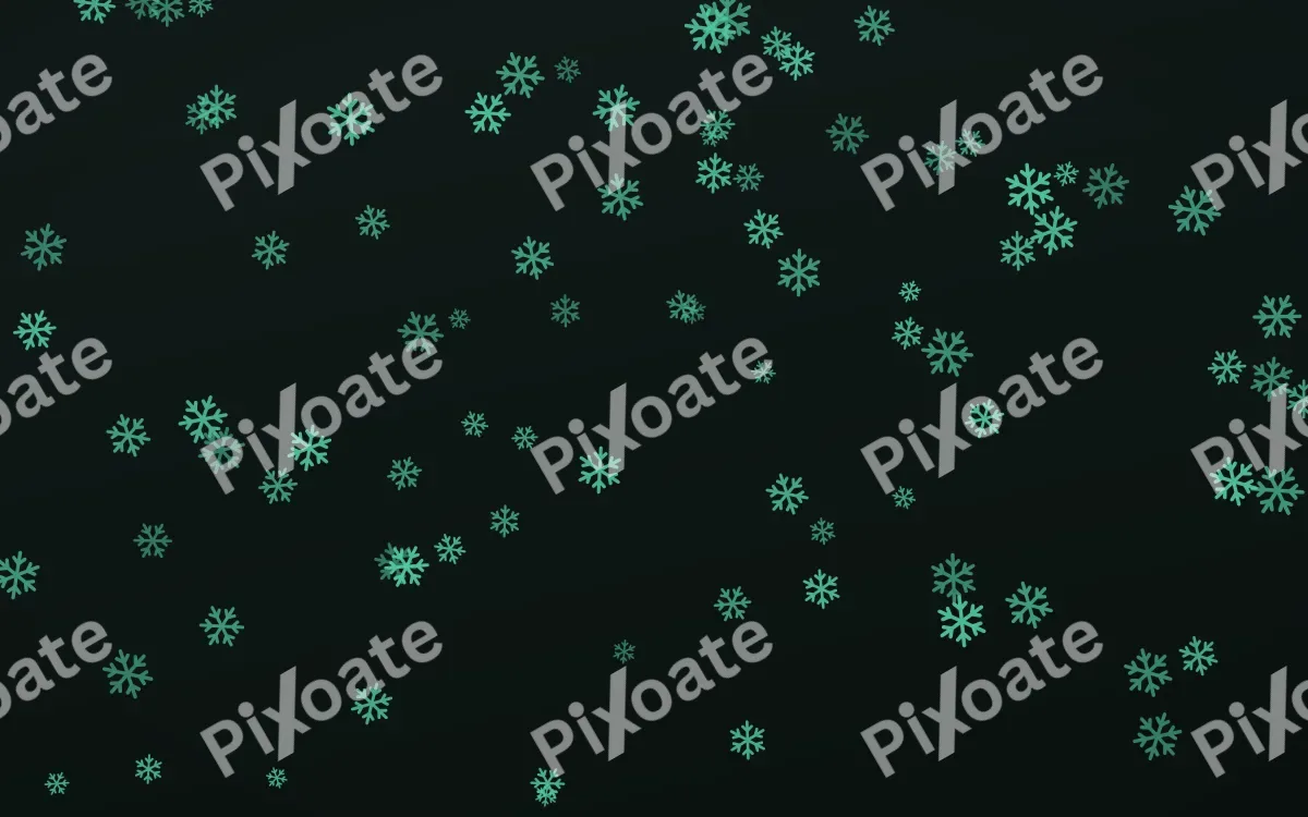 Mint Noir Snowflakes — dark green and black weather background