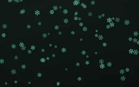 Mint Noir Snowflakes — dark green and black weather background