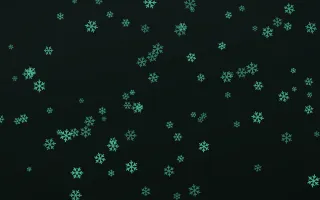 Mint Noir Snowflakes III — dark green and black weather background, variation III