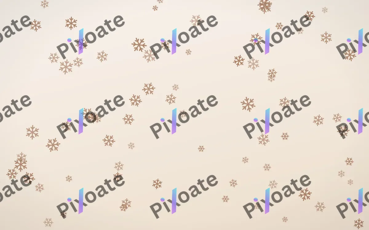 Mocha Milk Snowflakes — light orange and white weather background