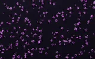 Neon Noir Snowflakes Dense III — dark purple, teal and black weather background, variation III