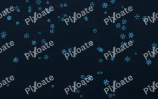 Ocean Ink Snowflakes III — dark blue weather background, variation III