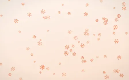 Peach Fuzz Snowflakes — light orange and white weather background