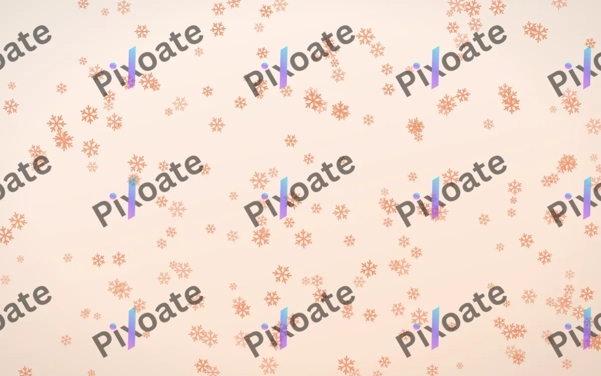 Peach Fuzz Snowflakes Dense — light orange and white weather background