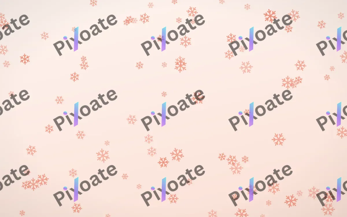 Sorbet Snowflakes — light red, orange and white weather background