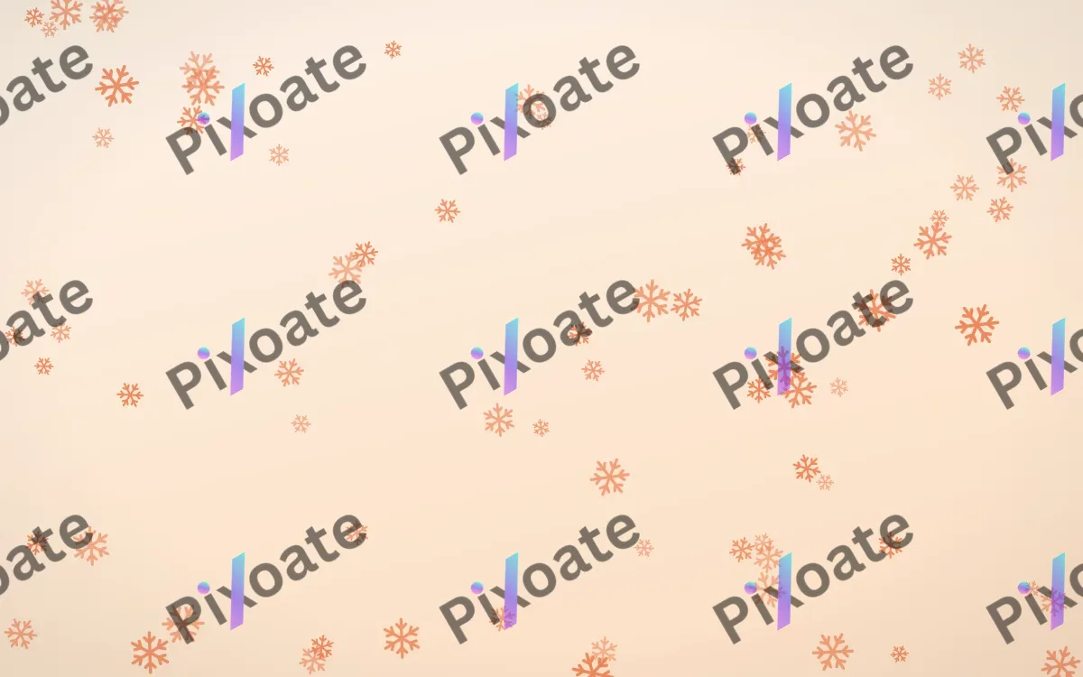 Sunset Pop Snowflakes — light orange and beige weather background