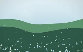Clear Day Wildflower Meadow — light blue and green wildflower background