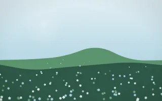 Clear Day Wildflower Meadow IV — light blue and green wildflower background, variation IV
