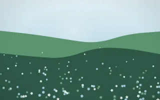 Clear Day Wildflower Meadow V — light blue and green wildflower background, variation V