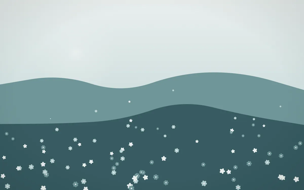 Coastal Mist Wildflower Meadow — light white and teal wildflower background