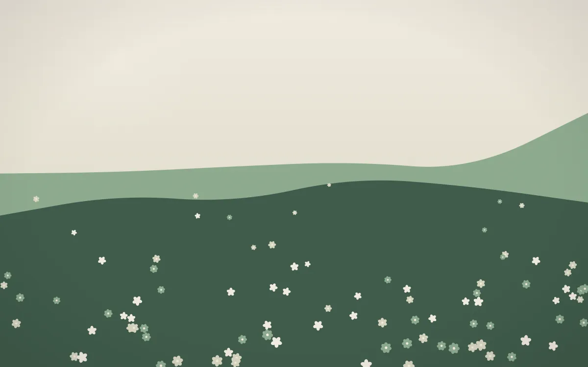 First Light Wildflower Meadow — light beige and green wildflower background