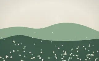 First Light Wildflower Meadow III — light beige and green wildflower background, variation III