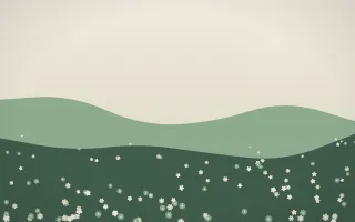 First Light Wildflower Meadow IV — light beige and green wildflower background, variation IV