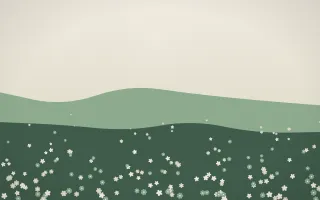 First Light Wildflower Meadow IX — light beige and green wildflower background, variation IX