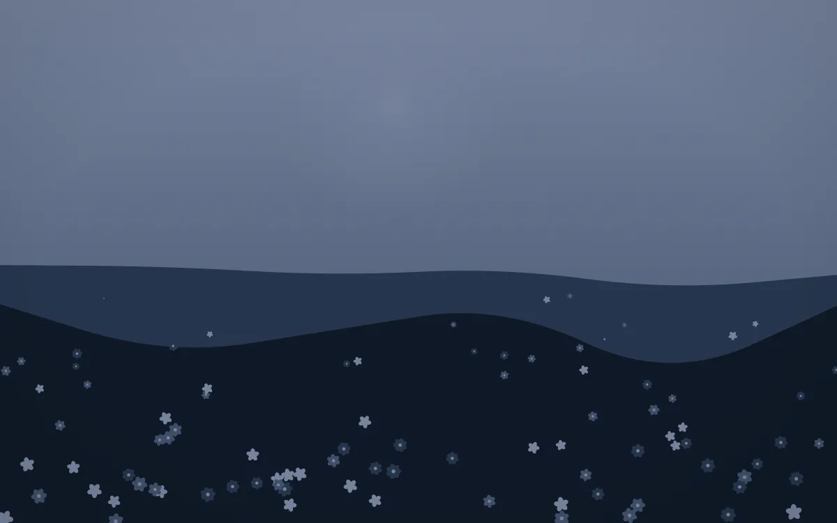 Moonlight Wildflower Meadow — dark blue wildflower background