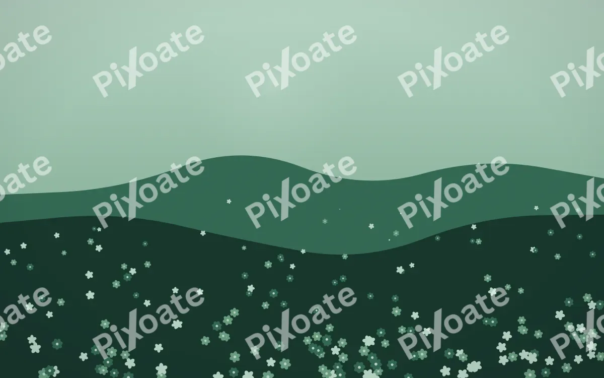 Wildflower Meadow Signature — dark green wildflower background
