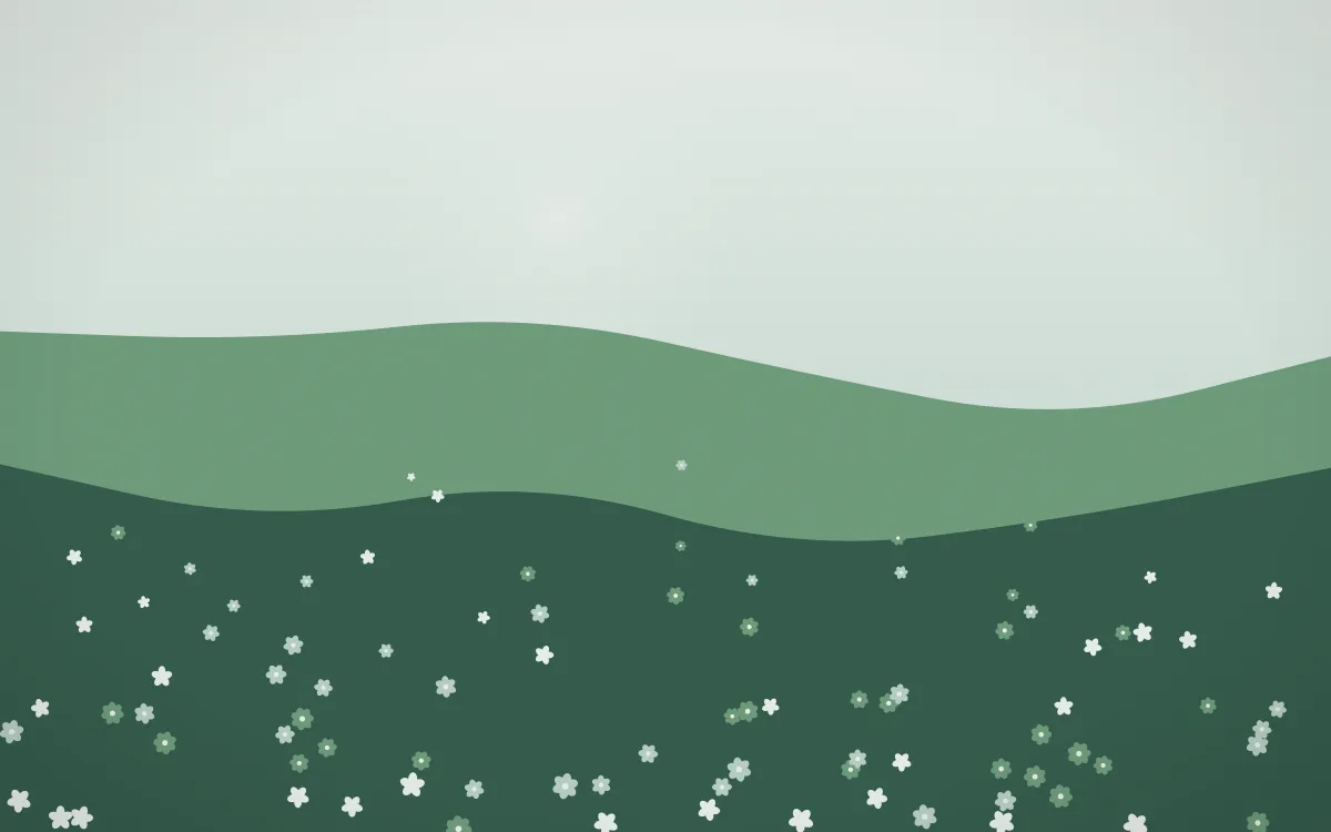 Spring Rain Wildflower Meadow — light white and green wildflower background
