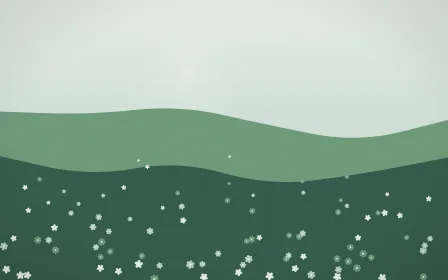 Spring Rain Wildflower Meadow — light white and green wildflower background