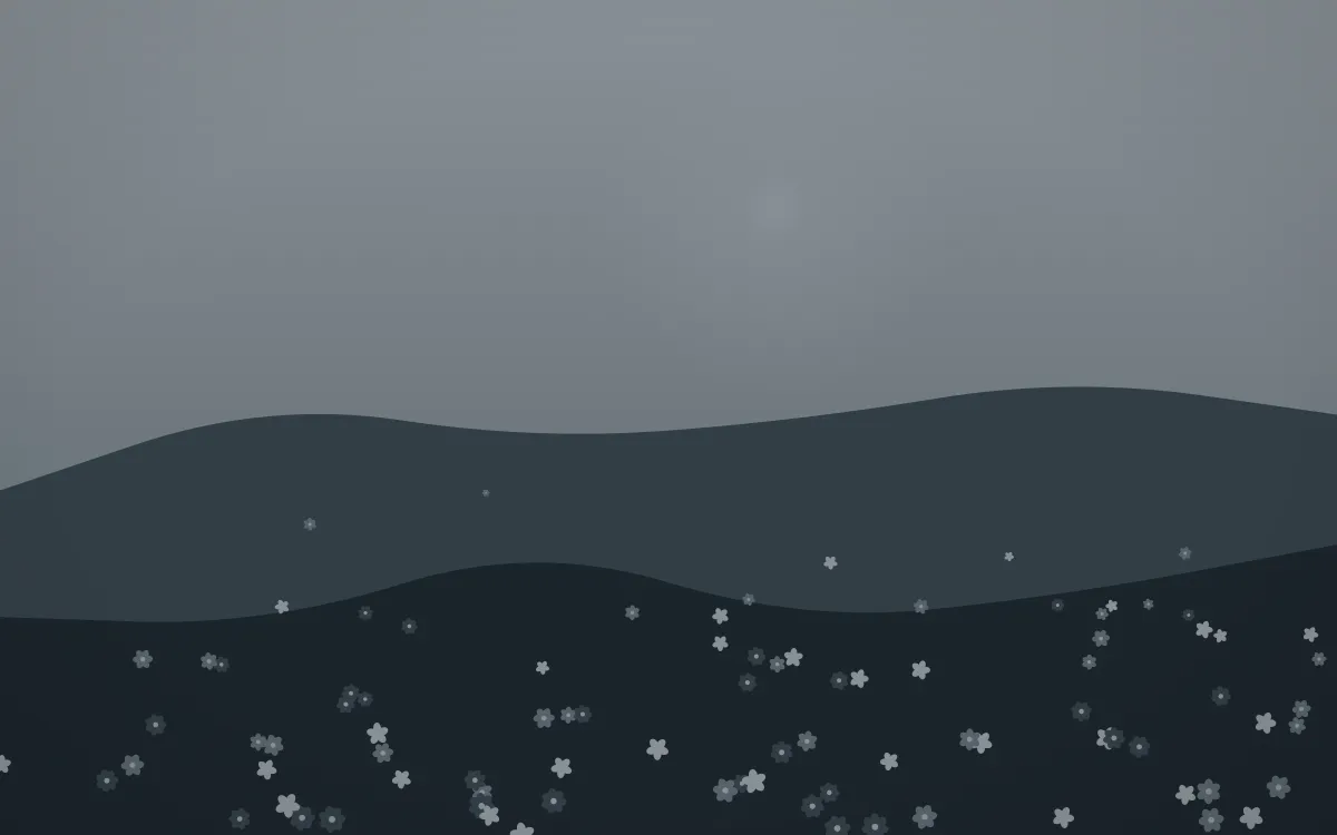 Storm Light Wildflower Meadow — dark grey and blue wildflower background