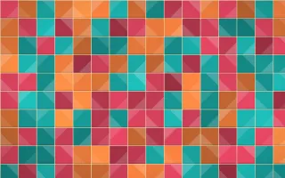 Island Punch Petite Zellige — colourful orange, red and beige zellige background