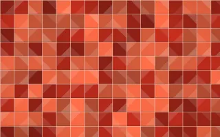Lantern Festival Petite Zellige — dark orange, red and beige zellige background