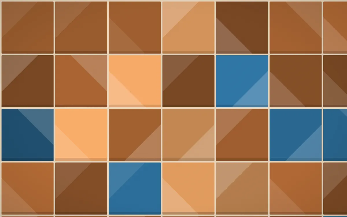 Porto Terra Grand Zellige — colourful orange, brown and beige zellige background
