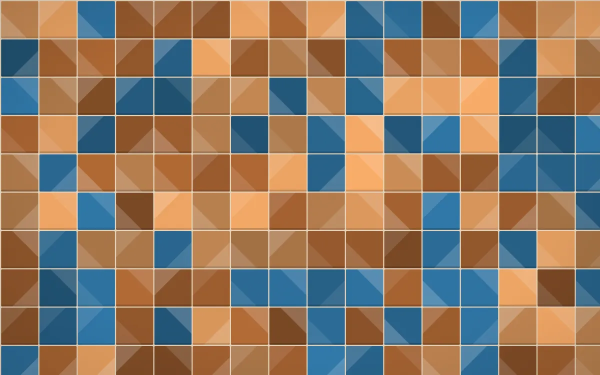 Porto Terra Petite Zellige — colourful orange, brown and beige zellige background