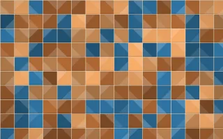 Porto Terra Petite Zellige — colourful orange, brown and beige zellige background