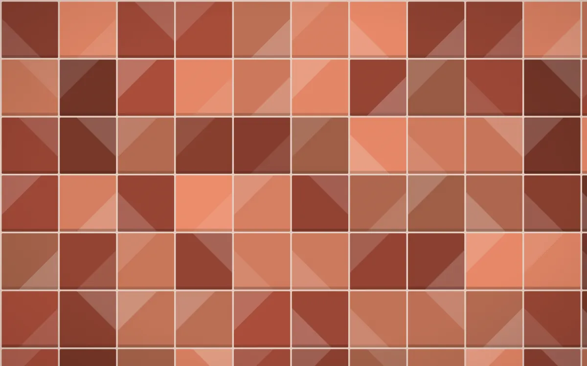 Venetian Rosso Zellige — dark orange, brown and beige zellige background
