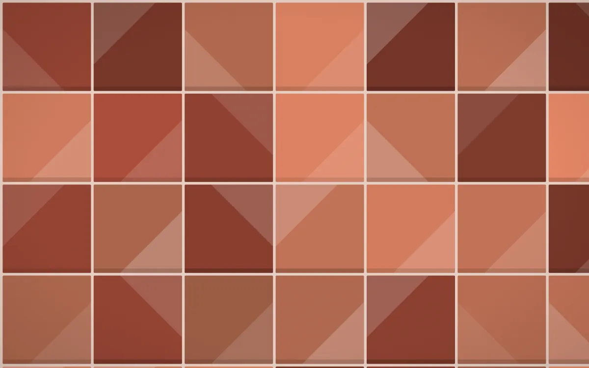 Venetian Rosso Grand Zellige — dark orange, brown and beige zellige background
