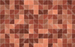 Venetian Rosso Petite Zellige — dark orange, brown and beige zellige background