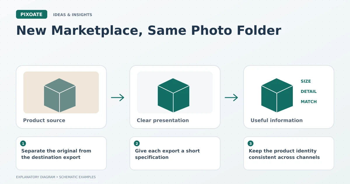 Explanatory diagram for Amazon vs Walmart image requirements, showing product-image frames and a review sequence.