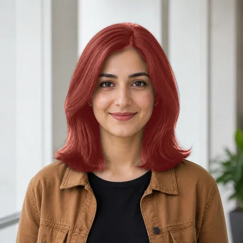 AI Hair 색상 applied to the same source image