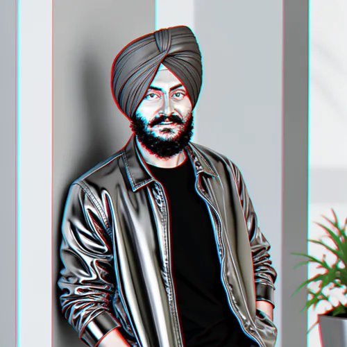 Anaglyph 3D · Group · Chrome Material photo effect preview