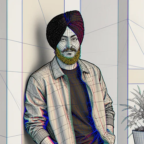 Anaglyph 3D · Group · Wireframe Material photo effect preview